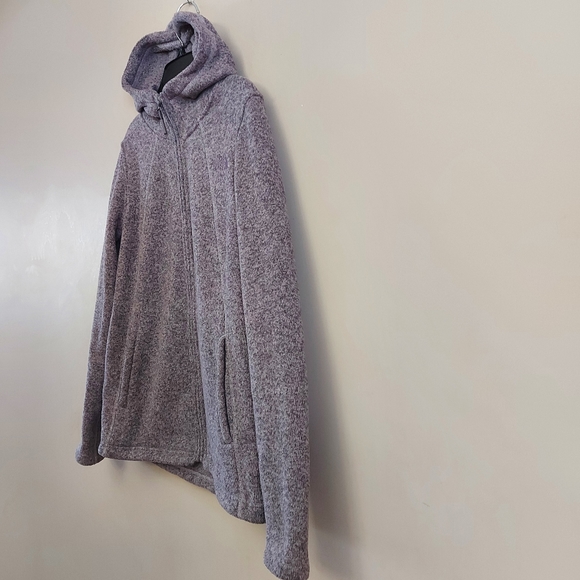 The North Face Fuzzy full Zip hooded jacketsize medium purple - Picture 3 of 8